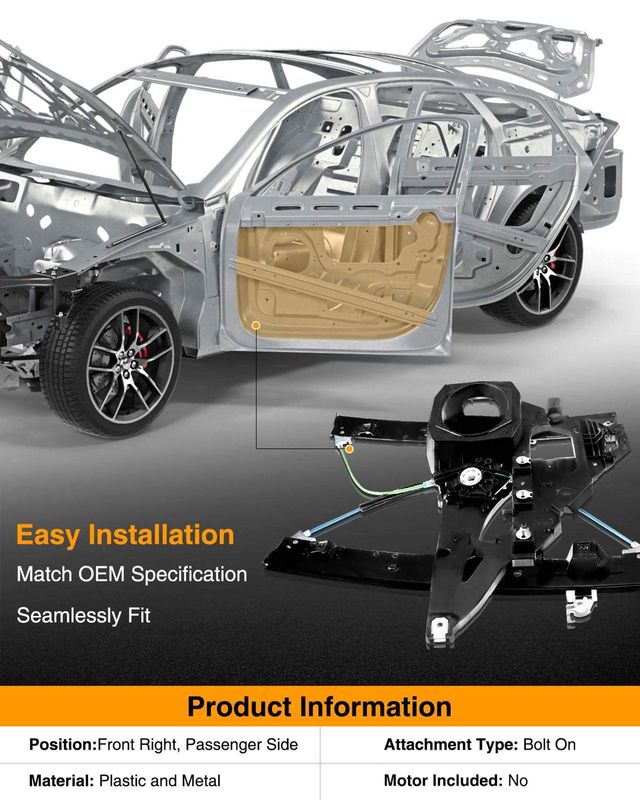Front Passenger Power Window Regulator without Motor for Lincoln Navigator Ford