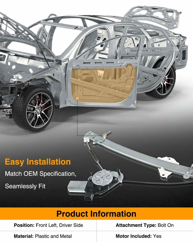 Front Passenger Power Window Motor & Regulator Assembly for Subaru Impreza 08-14 WRX