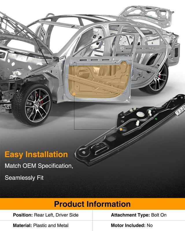 Rear Driver Power Window Regulator without Motor for Mercedes-Benz E320 E63 AMG