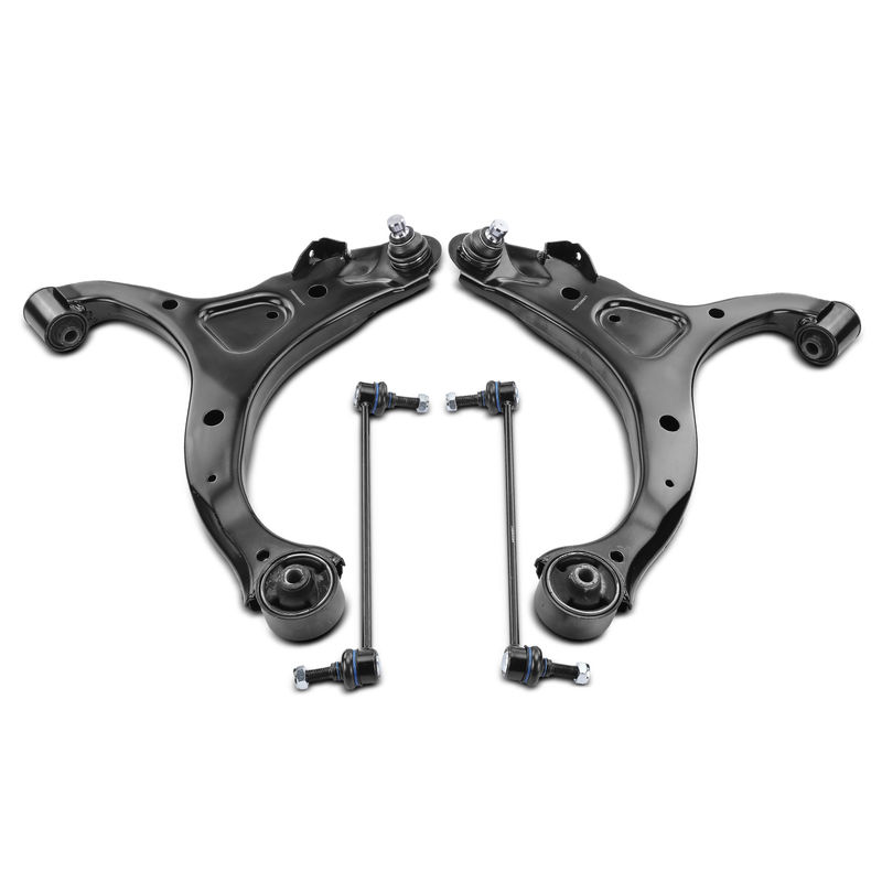 4x Control Arm with Ball Joint & Sway Bar Link for Hyundai Santa Fe 07-09