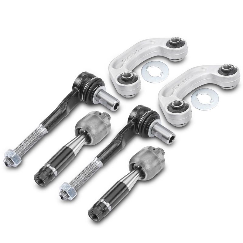 6x Stabilizer Bar Link & Tie Rod End for Audi A6 Quattro 2005-2011 A6 S6