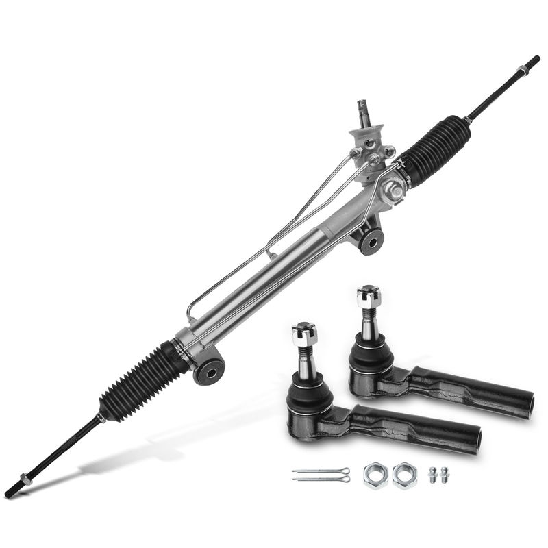 Power Steering Rack & Pinion & Outer Tie Rods for Chevy Silverado Sierra 1500 2WD
