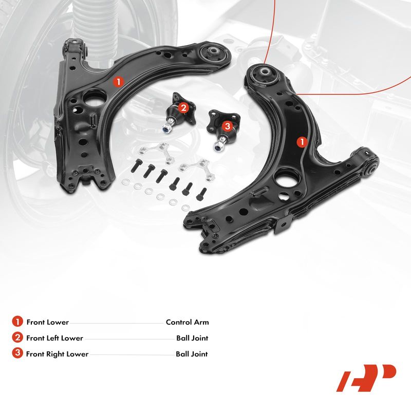 4x Lower Control Arm Ball Joint for Volkswagen Jetta 1999-2005 Golf Beetle