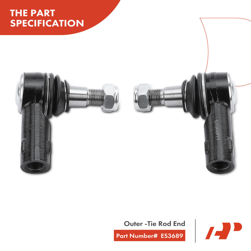 2x Outer Tie Rod End for Dodge Sprinter 2500 Freightliner Sprinter 3500 2002-2006