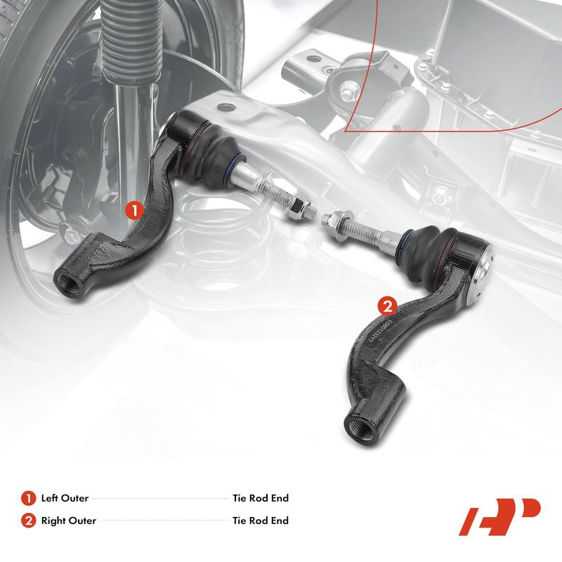 2x Outer Tie Rod End for Cadillac ATS 2013-2019 CTS 2014-2019 Chevrolet Camaro