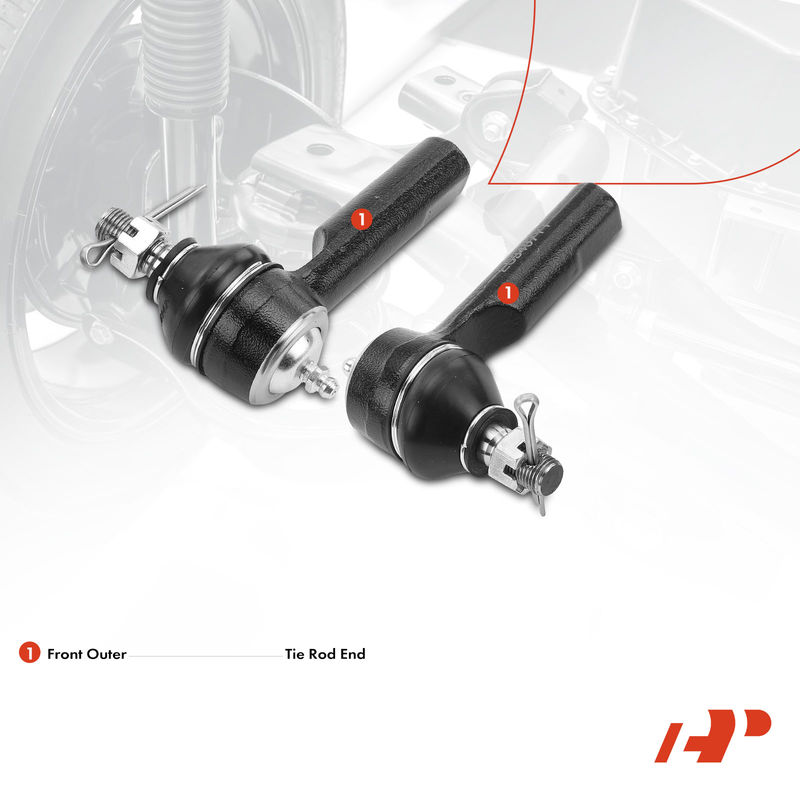 2x Outer Tie Rod End for Nissan Maxima 1995-2008 Altima 240SX Infiniti I30 I35