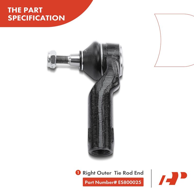 2x Outer Tie Rod End for Mazda 3 04-13 5 06-10 12-17 3 Sport