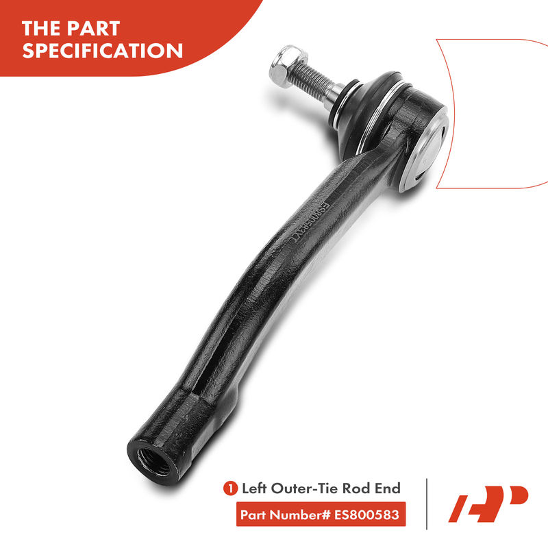 2x Outer Tie Rod End for Nissan Rogue 2008-2013 Rogue Select 2014-2015