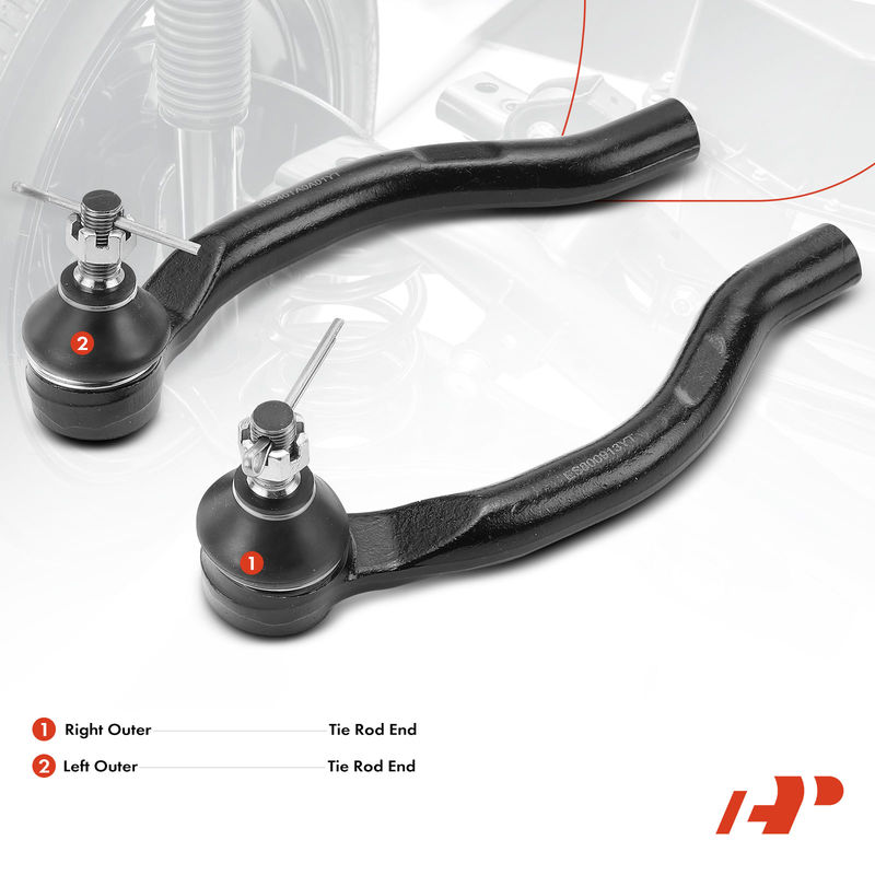 2x Outer Tie Rod End for Honda Civic Acura 2012-2015 ILX 2013-2022