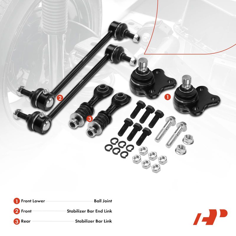 6x Sway Bar Link & Ball Joint for Ford Contour 95-00 Mercury Cougar 99-02