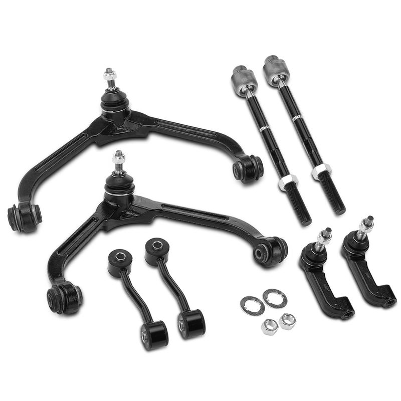 8x Control Arm with Ball Joint Sway Bar Link Tie Rod End for Jeep Liberty