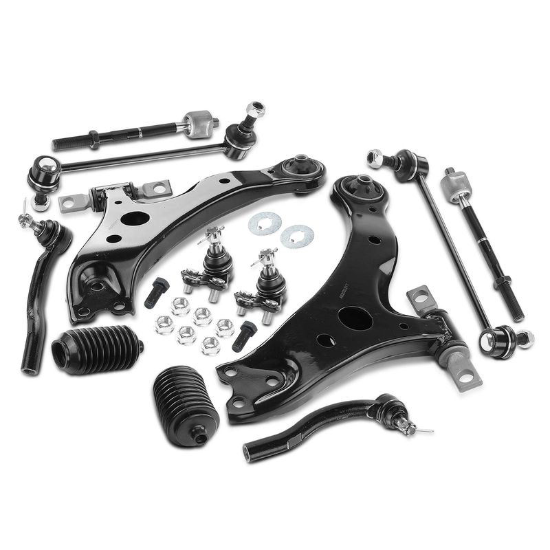 12x Control Arm with Ball Joint & Tie Rod Sway Bar for Toyota Highlander 01-03