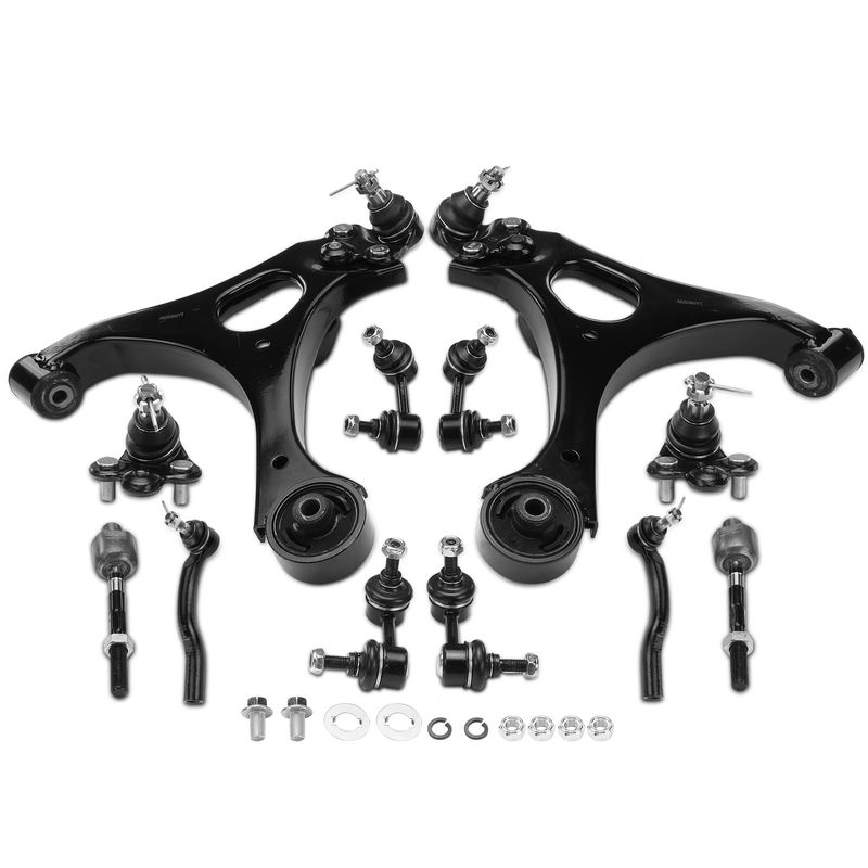 12x Control Arm & Stabilizer Bar Link & Tie Rod End for Honda Civic 2006-2011