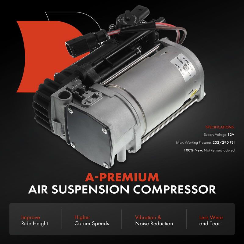 Air Suspension Compressor for Audi A6 Quattro 2011-2018 A7 Quattro RS7 S6 S7 S8