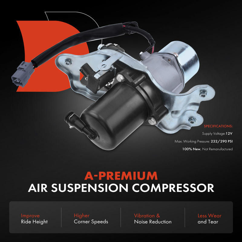 Air Suspension Compressor with Bracket for Toyota Sequoia 2004-2007 V8 4.7L