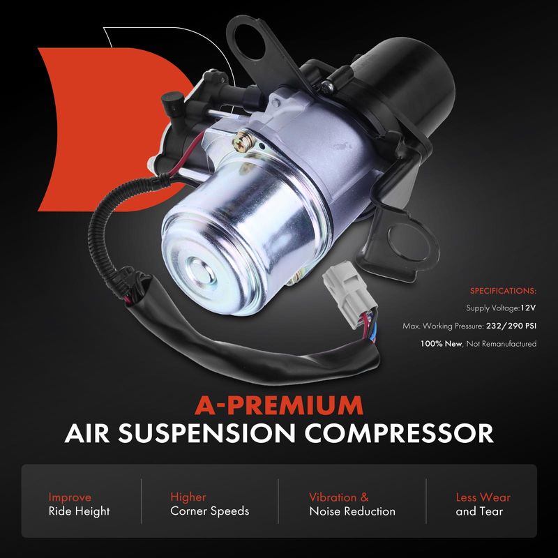 Air Suspension Compressor for Toyota Sequoia 2008-2019 V8 5.7L DOHC