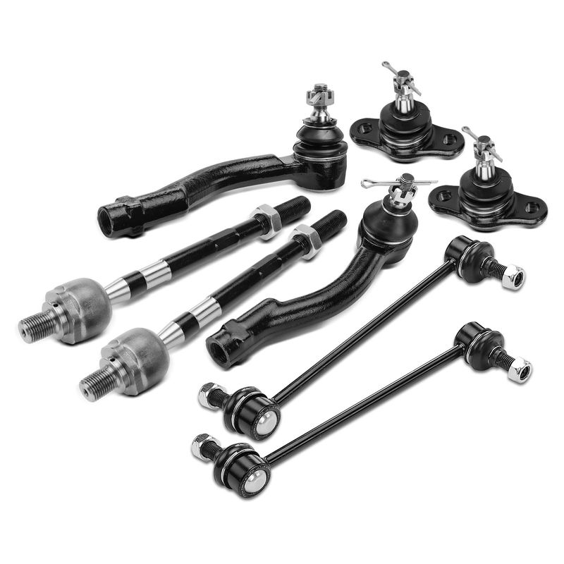 8x Stabilizer Bar Link & Tie Rod End for Hyundai Tucson 05-09 Kia Sportage 05-10