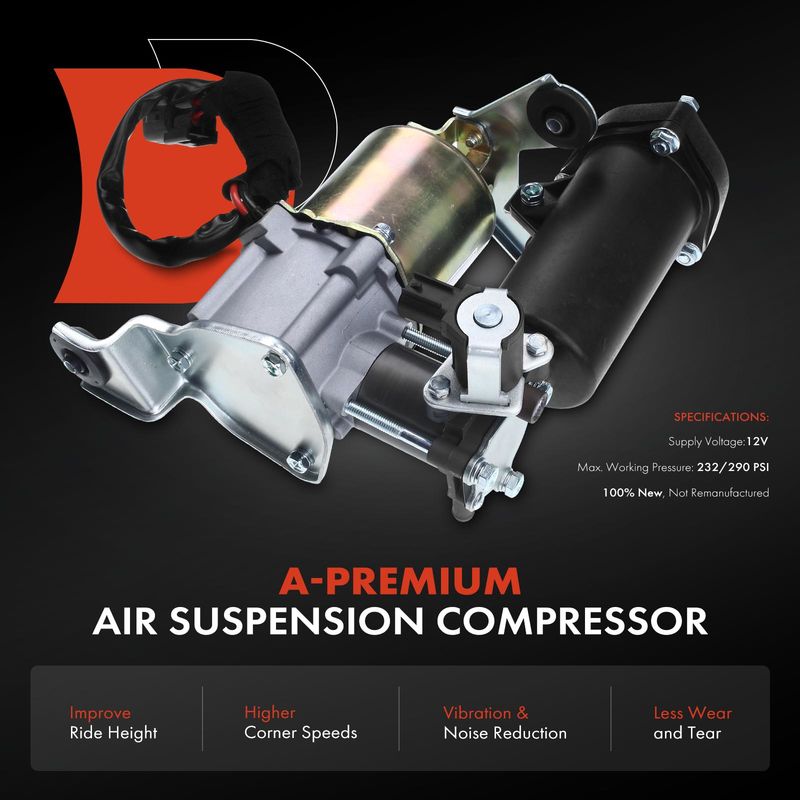 Air Suspension Compressor with Bracket for Lexus GX460 2010-2019 V8 4.6L SUV