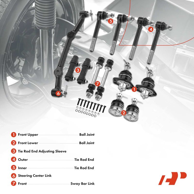 13x Sway Bar Link & Tie Rod End with Ball Joint for Chevy S10 Blazer GMC Jimmy