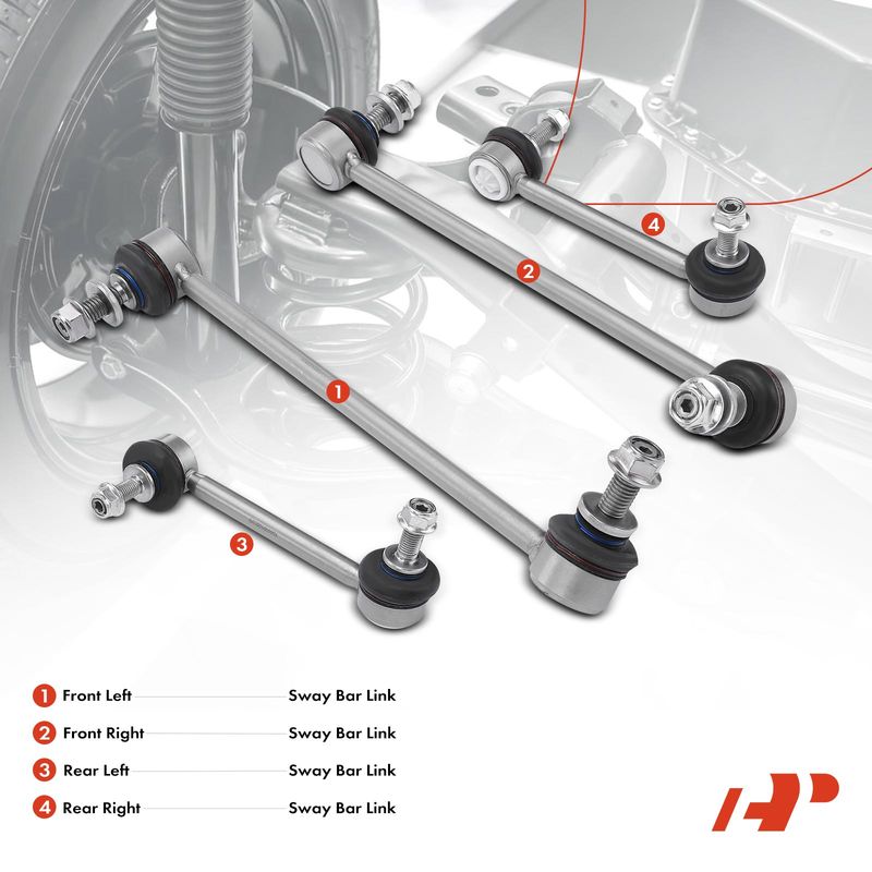 4x Front & Rear Sway Bar Link with Bushing for Tesla 3 2017-2021 Y 2020-2021