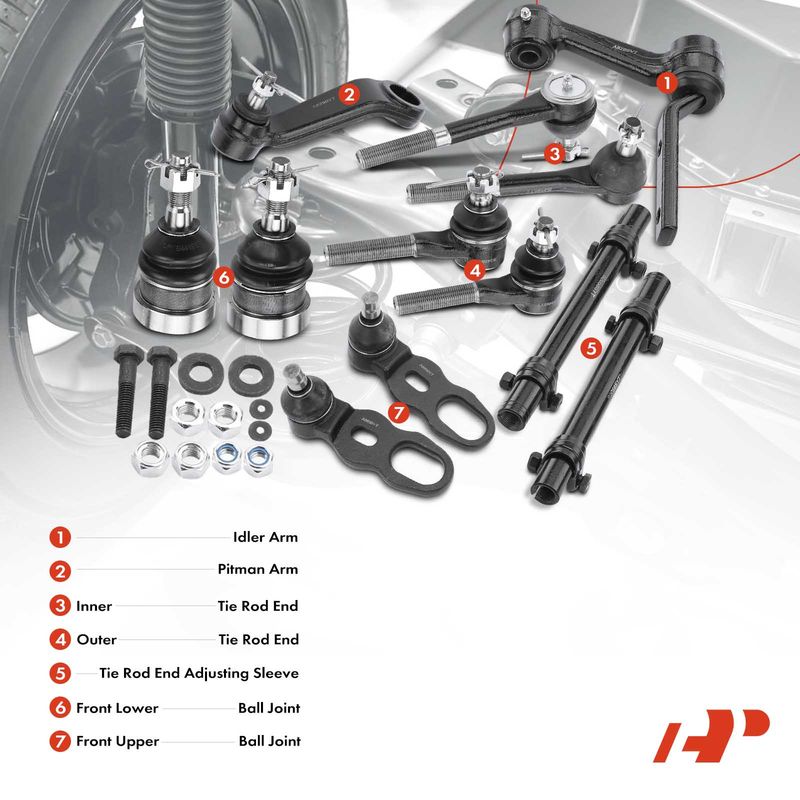 12x Idler & Pitman Arm & Tie Rod End Adjusting Sleeve for Lincoln Town Car Ford