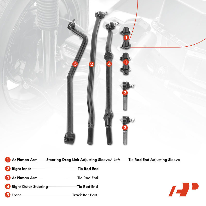 7x Tie Rod End and Ball Joint & Track Bar for Jeep Grand Cherokee Wagoneer