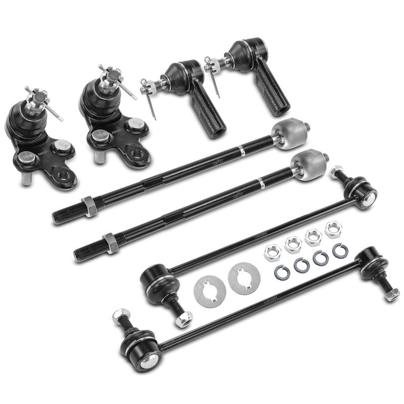 8x Stabilizer Bar End & Tie Rod End Ball Joint for Toyota Sienna 1998-2003