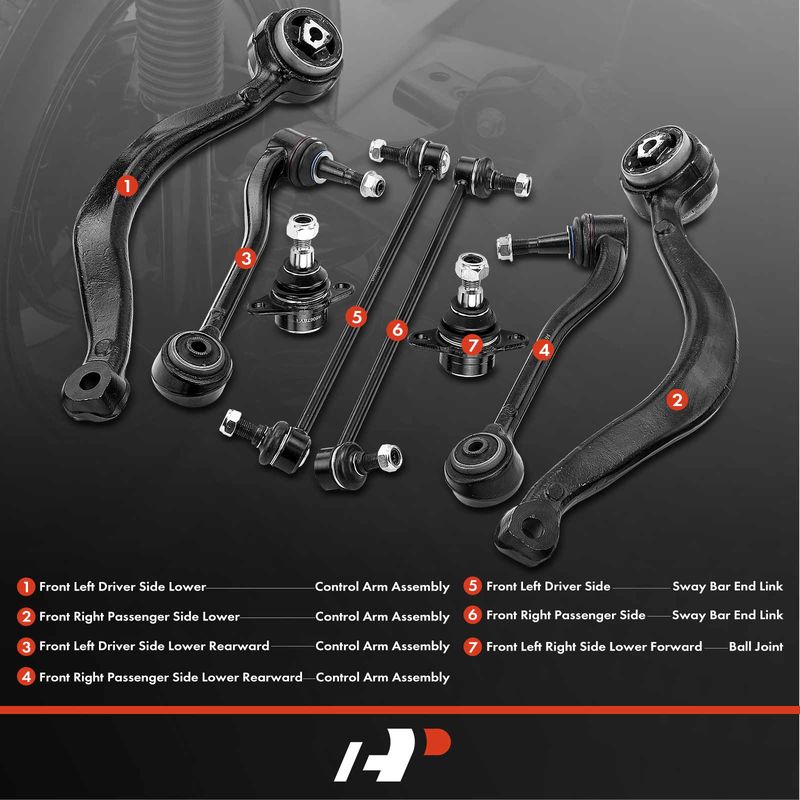 8x Control Arm Stabilizer Bar Link Ball Joint for BMW X5 2000-2006 E53