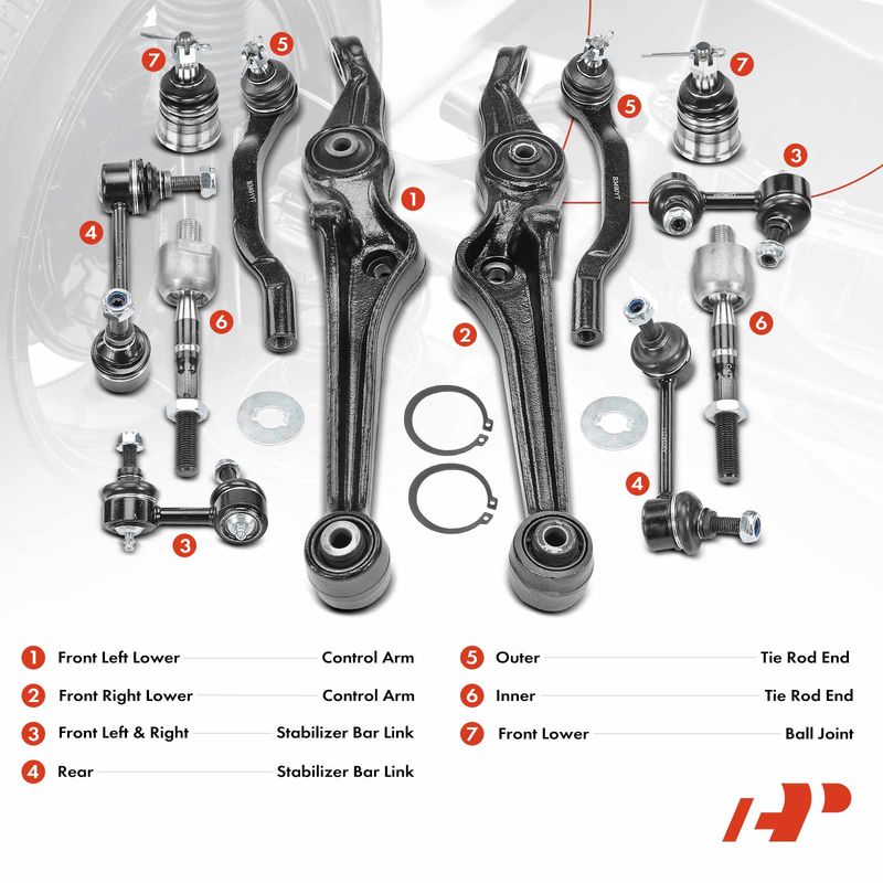 12x Control Arm & Stabilizer Bar Link for Honda Accord 1998-2002