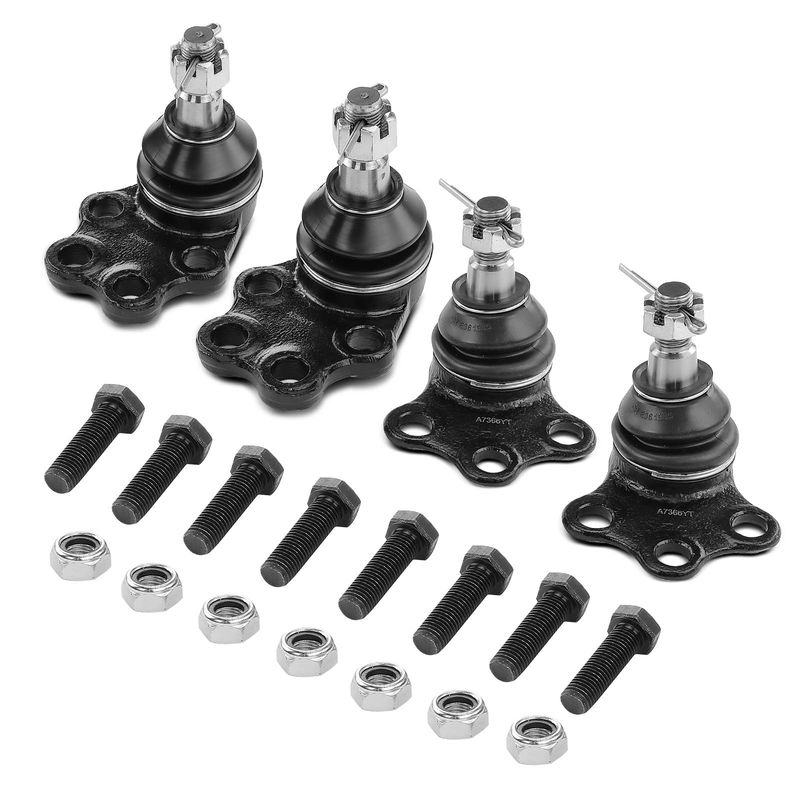 4x Front Upper & Lower Ball Joint for Dodge Ram 1500 2000-2001 Pickup RWD