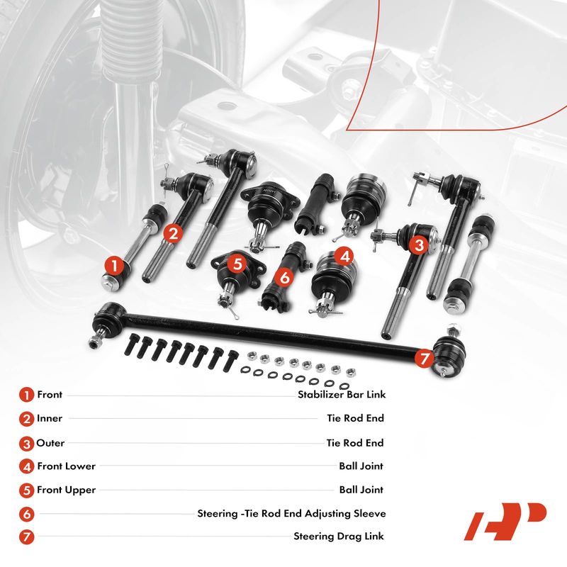 13x Stabilizer Bar Link Tie Rod End Ball Joint for Chevrolet Express GMC