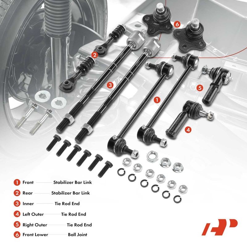 10x Sway Bar Link & Tie Rod End & Ball Joint for Ford Contour Mercury Mystique