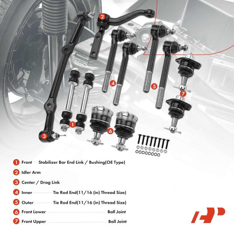 12x Stabilizer Bar End Link for Chevrolet Blazer S10 GMC Jimmy Sonoma Isuzu
