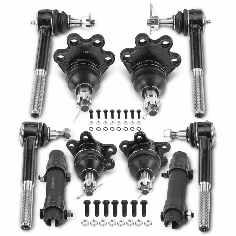 10x Inner & Outer Tie Rod End Lower & Upper Ball Joint for Chevrolet GMC