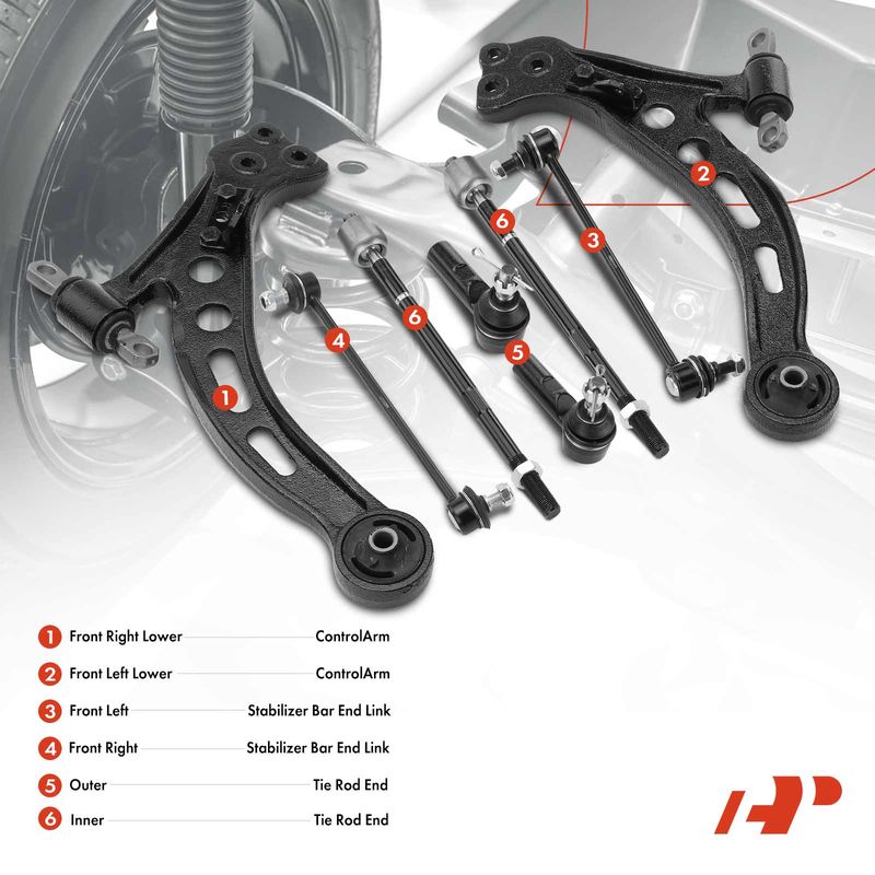 8x Control Arm Kit & Stabilizer Bar End Link for Toyota Camry Lexus ES300