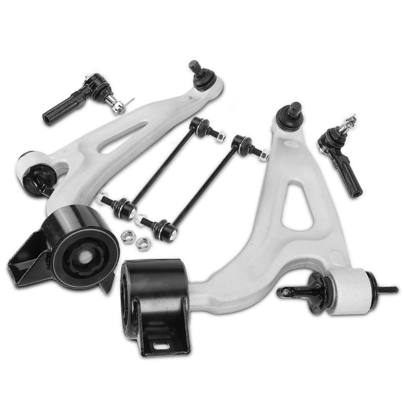 6x Control Arm with Ball Joint Sway Bar Link Tie Rod End for Ford Mercury