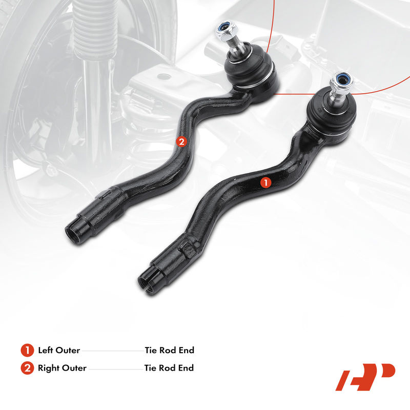 2x Outer Tie Rod End for BMW E36 318i 318is 325is 323i 328is M3 Z3