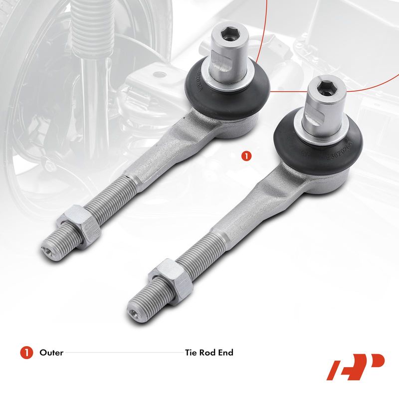 2x Outer Tie Rod End for Audi A8 Quattro 04-10 S8 07-09 VW Phaeton 04-06