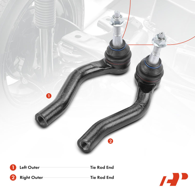 2x Outer Tie Rod End for Buick Enclave Chevy Traverse GMC Acadia Cadillac XT5
