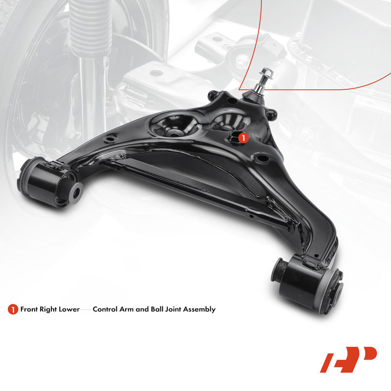 Front Right Lower Control Arm with Ball Joint for Ford F-150 Expedition Lincoln