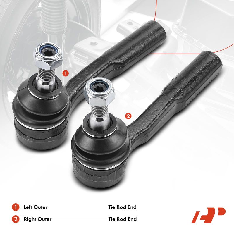 2x Outer Tie Rod End for Saturn Astra 2008-2009 L4 1.8L