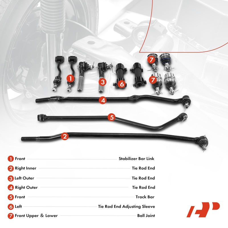 13x Stabilizer Bar Link Tie Rod End Ball Joint for Jeep Grand Cherokee 1996-1998
