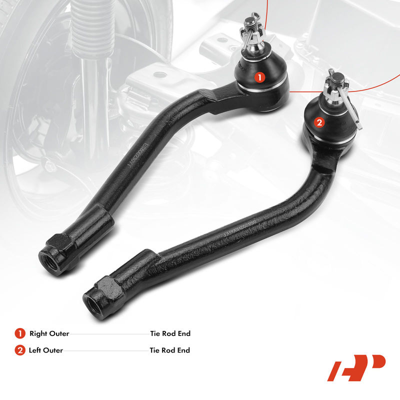2x Outer Tie Rod End for Hyundai Elantra 2007-2012 Kia Forte Forte5