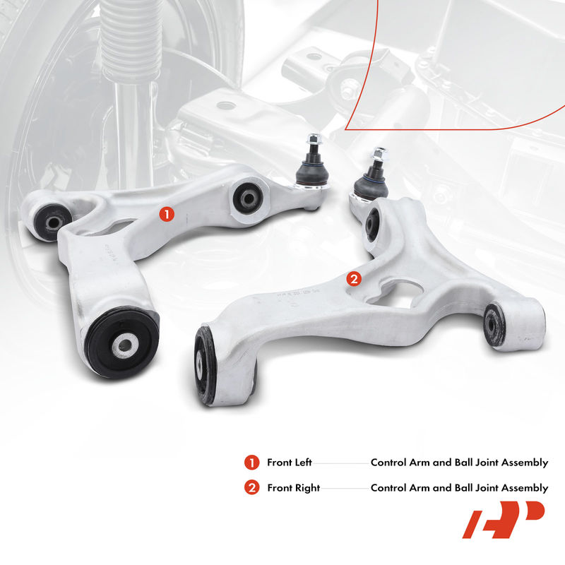 2x Front Lower Control Arm with Ball Joint for Audi Q7 VW Touareg Porsche