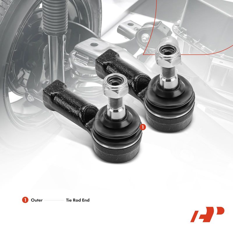2x Outer Tie Rod End for Mitsubishi Lancer 08-17 Outlander 07-19 Outlander Sport