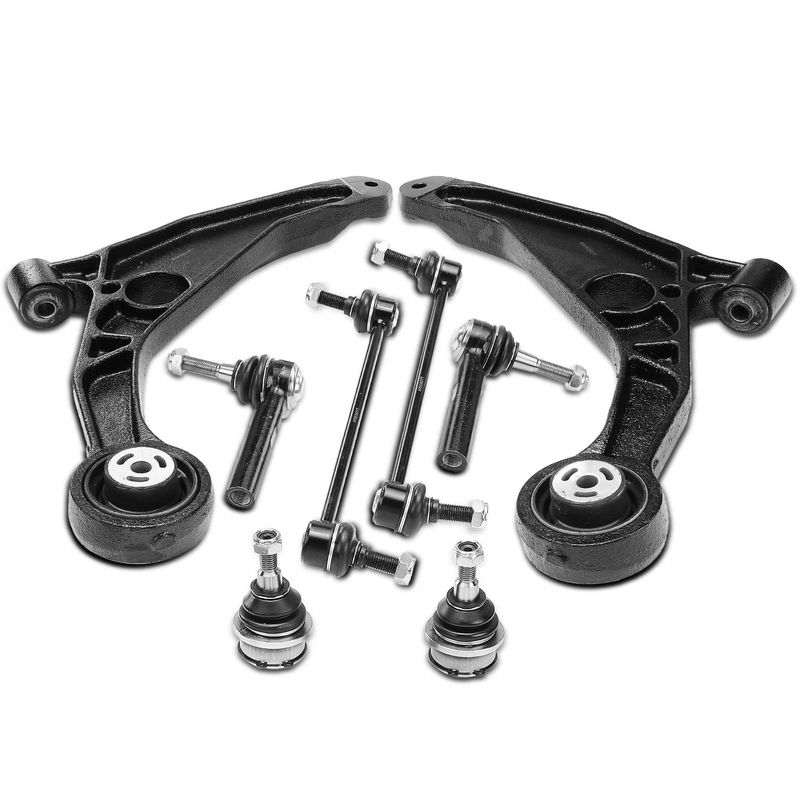 8x Control Arm with Ball Joint Sway Bar Link Tie Rod End for Dodge Journey