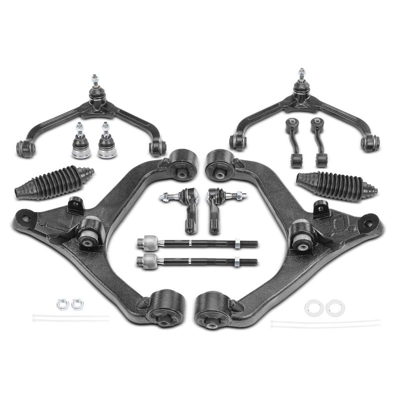 14x Control Arm with Ball Joint Sway Bar Link Tie Rod End for Jeep Liberty 02-04