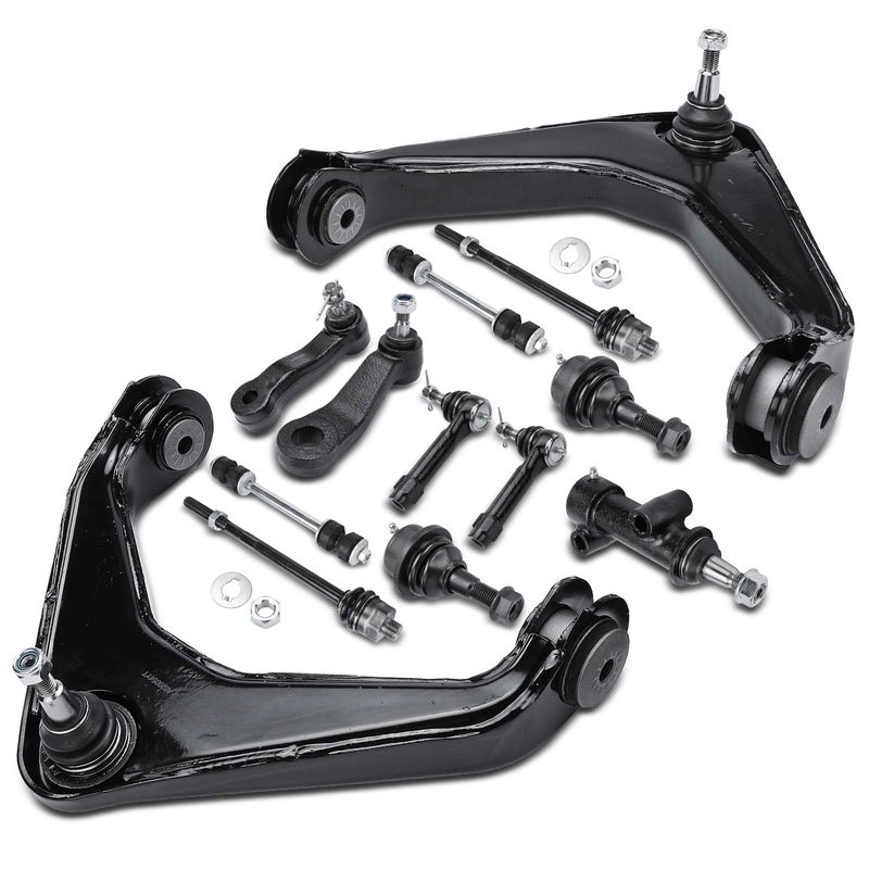 13x Control Arm with Ball Joint Sway Bar Tie Rod for Chevy Silverado 2500 4WD