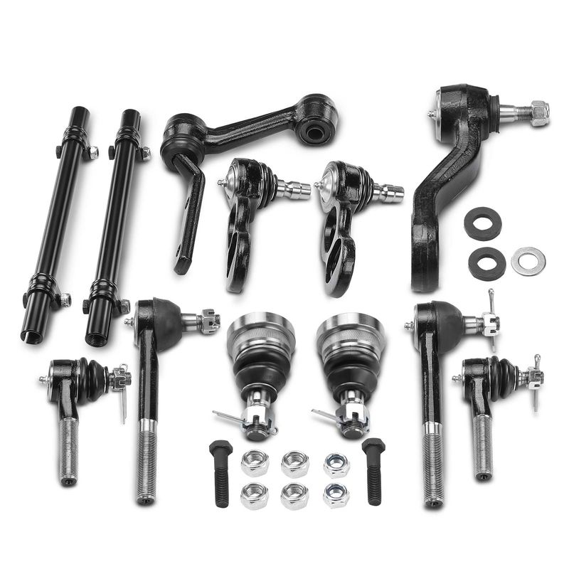 12x Pitman & Idler Arm & Tie Rod End & Ball Joint for Ford Lincoln Mercury 95-02