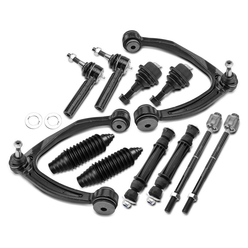 12x Control Arm with Ball Joint Sway Bar Link Tie Rod for Chevy Silverado GMC